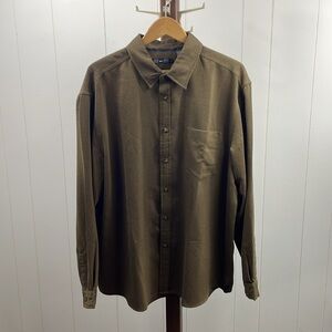 REI NWT Harrison Long Sleeve Button Down Shirt Heathered Walnut